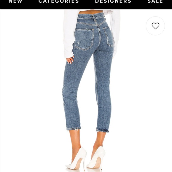 Agolde Riley High Rise Straight Crops - Picture 2 of 9